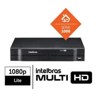 Kit 2 Camera de Seguranca Intelbras Dome vhl 1120d Dvr 4 canais multi hd