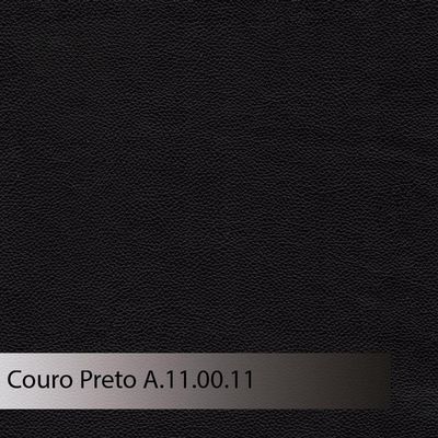 Sofá 2 Lugares Sala de Estar Recepção 200cm Presley Couro Preto - Gran Belo
