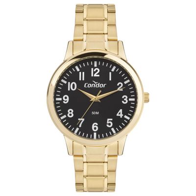 Relógio Condor Masculino Ref: Co2035nri/4p Casual Dourado