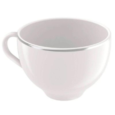 Kit 12 Xícaras de Chá Café com Pires Porcelana 185ml Tramont
