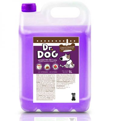 Kit Banho e tosa Shampoo e Condicionador 5Litros desmaio de fios profissional seca rápido Dr. Dog