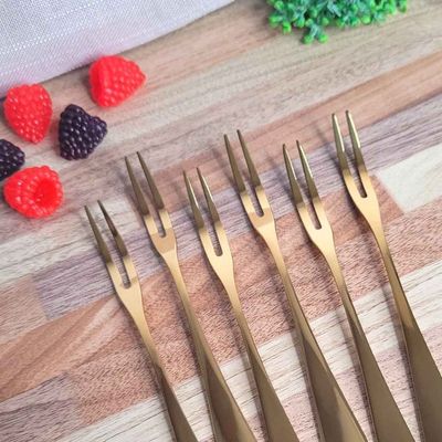 Talheres Mesa Faqueiro Dourado e Garfinhos Petisco Inox 24un