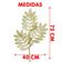 Plantas Folhas Decoração Natal Gliter Dourado 75cm Kit 6pçs