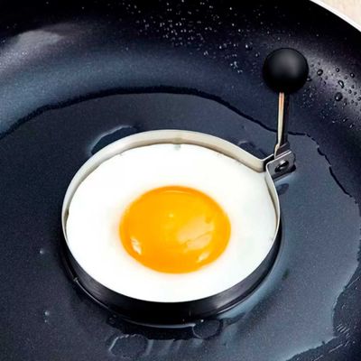 Molde para Ovo Frito Redondo Forma Aço Inox Lanchonete 8,5cm