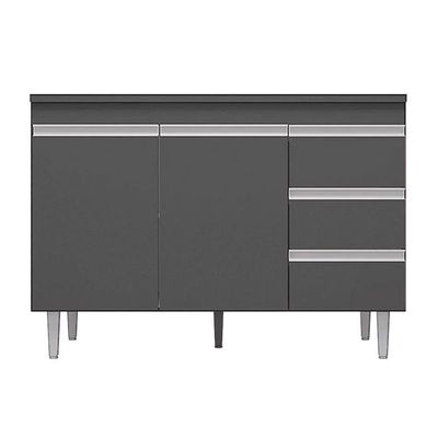 Balcão Gabinete Cozinha Andreia 120cm 2 Porta Ajl Móveis S-t