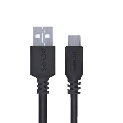 Cabo Para Celular Smartphone Usb A 2.0 Para Usb Tipo C 1 Metro Preto - Puacp-01
