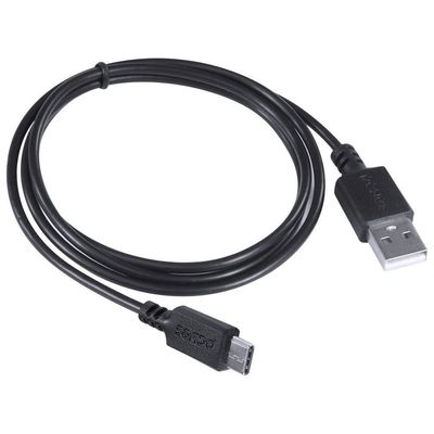 Cabo Para Celular Smartphone Usb A 2.0 Para Usb Tipo C 1 Metro Preto - Puacp-01