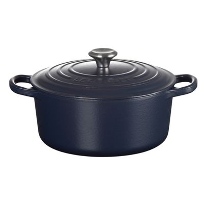 PANELA LE CREUSET REDONDA SIGNATURE FERRO FUNDIDO 28CM AZUL NAVY 21177285214430
