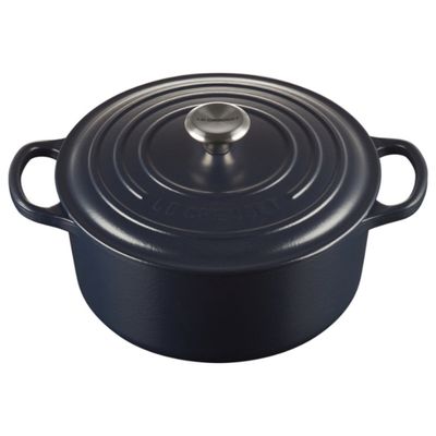 PANELA LE CREUSET REDONDA SIGNATURE FERRO FUNDIDO 28CM AZUL NAVY 21177285214430