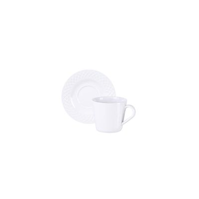 Kit Xícara e Pires de Chá Tramontina Ingrid em Porcelana Decorada 185 ml 12 Peças