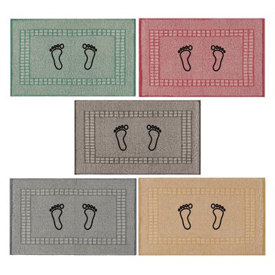 Kit 5 Toalhas Piso Atoalhado Estampa Pézinho 45x70 Beka
