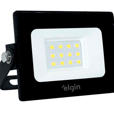 Refletor Led Elgin 10w 6500k Preto