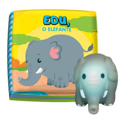 Livrinho p/ Banho Ta Na Hora Do Banho Edu O Elefante 9178 - Vale Das letras