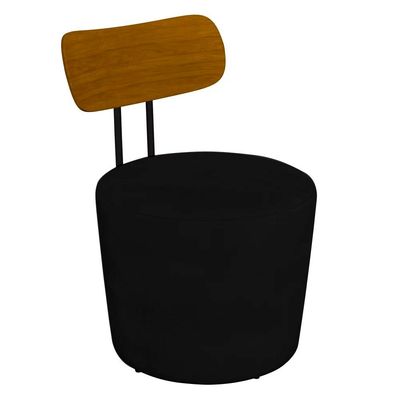 Poltrona Decorativa Addams Veludo Preto - Gran Belo
