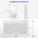 Kit Teclado e Mouse Bluetooth 5.2 Utra Fino Compatível Com Pc, iPad e Android - Branco