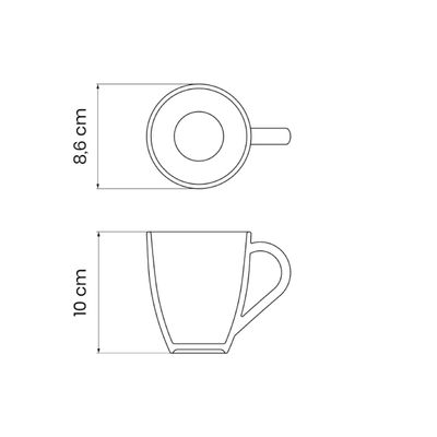 Caneca Tramontina Sophia em Porcelana 300 ml