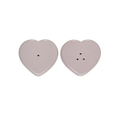 SET LE CREUSET SALEIRO E PIMENTEIRO CORAÇÃO EM CERÂMICA 130ML ROSA SHALLOT 89373130600003