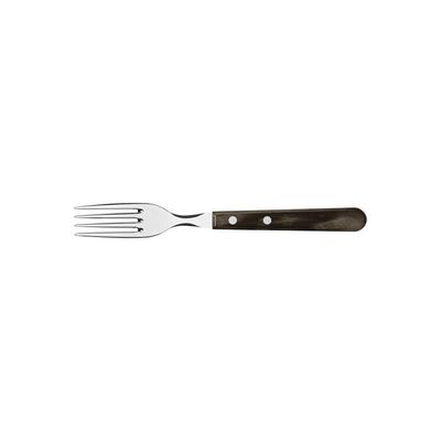 Garfo Jumbo Tramontina com Lamina em Aço Inox e Cabo em Madeira Polywood Castanho