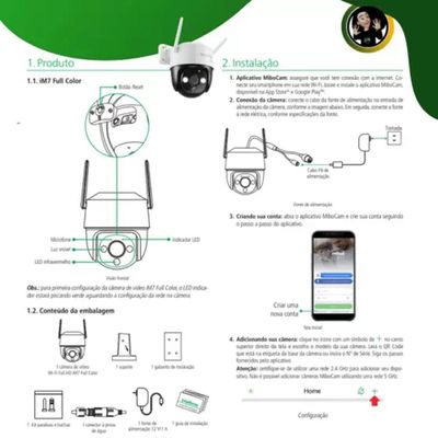 Camera Wifi Im7 Full Color 360 Graus Intelbras