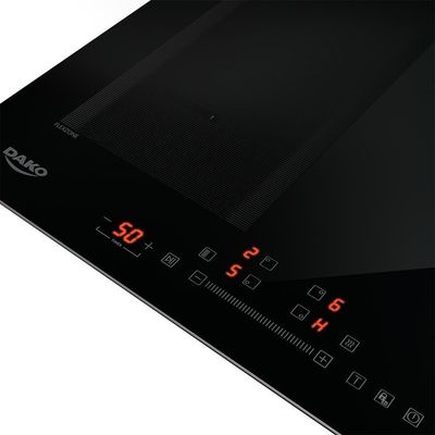 Cooktop De Indução 4 Bocas Preto Com Zona Flexível Dako Diplomata 220V