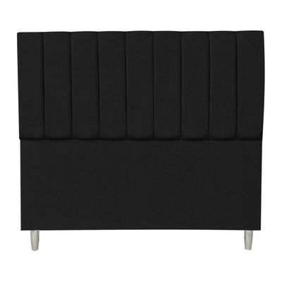 Cabeceira Casal 1,60m Londres Suede Preto Dal Poz Estofados