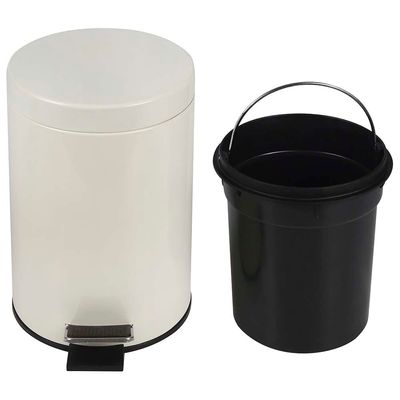 Conjunto Ágata Lixeira 3L e Escova Higiênica Bege