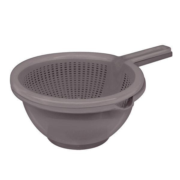 Conjunto Peneira e Tigela Plástica Cinza Grafite Conjunto Peneira e Tigela Plástica Cinza Grafite