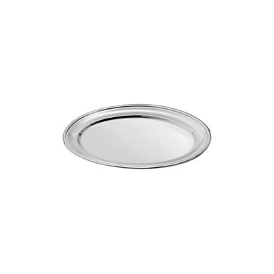 Travessa Oval Rasa Aço Inox 20cm