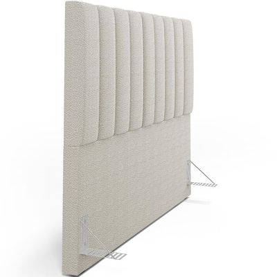 Cabeceira Cama Box Casal King 195 cm Dália W01 Bouclê Creme - Lyam Decor