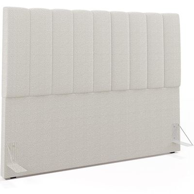 Cabeceira Cama Box Casal King 195 cm Dália W01 Bouclê Creme - Lyam Decor