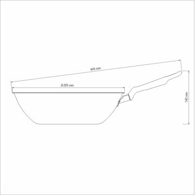 Wok Tramontina  28 cm Loreto em Alumínio com Revestimento Starflon Max Vermelho 3,6 L