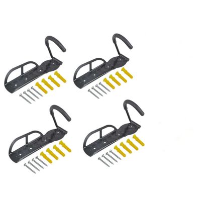 kit 4 Suporte de parede pendurar Bicicleta Bike vertical Preto