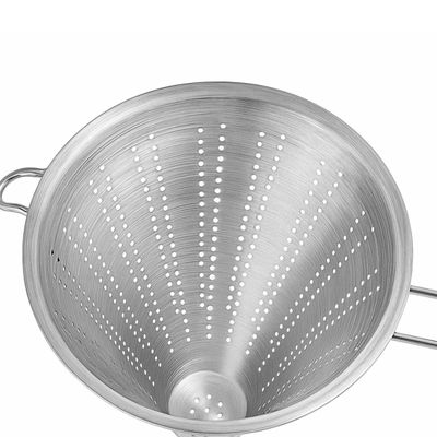 Funil Passador Chinoy Coador Peneira Aço Inox 24 e 20cm