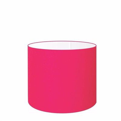 Cúpula Abajur E Luminária Cilíndrica Vivare Cp-7008 ø20x25cm - Bocal Nacional Rosa-pink