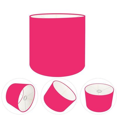 Cúpula Abajur E Luminária Cilíndrica Vivare Cp-7008 ø20x25cm - Bocal Nacional Rosa-pink