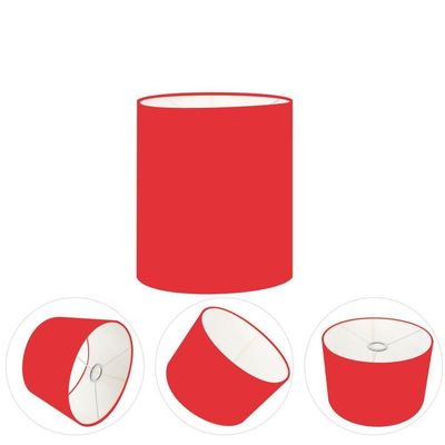 Cúpula Abajur E Luminária Cilíndrica Vivare Cp-7001 ø13x15cm - Bocal Nacional Vermelho