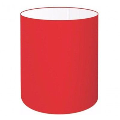 Cúpula Abajur E Luminária Cilíndrica Vivare Cp-7001 ø13x15cm - Bocal Nacional Vermelho