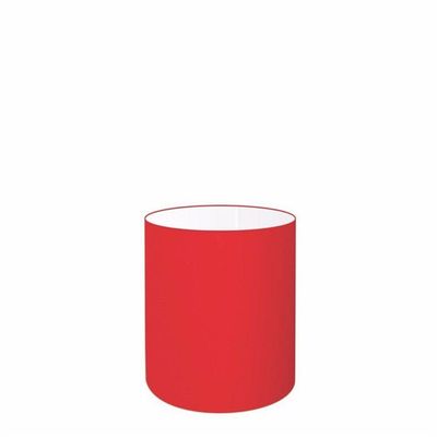 Cúpula Abajur E Luminária Cilíndrica Vivare Cp-7001 ø13x15cm - Bocal Nacional Vermelho