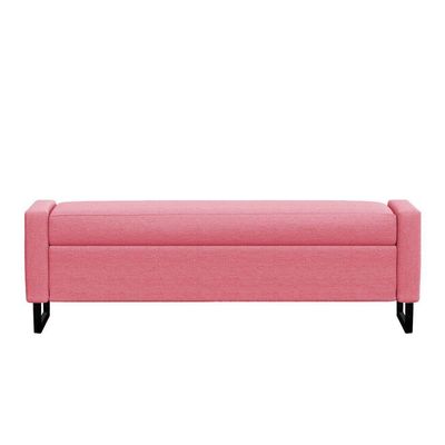 Recamier Bau Paris Base De Metal 1,20m Suede Pink - Inova Decorações