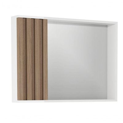 Espelheira Ripado 80 Cm Branco/jequitiba