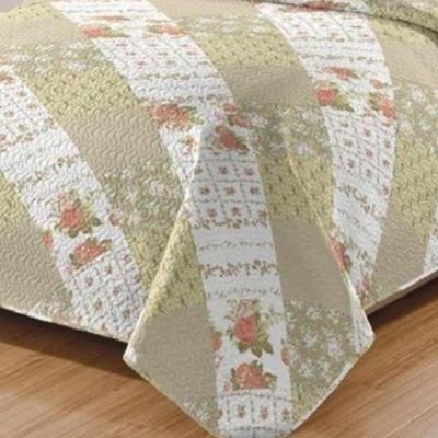 Kit Cobre Leito Colcha Daily Casal 3 Peças Dupla Face Estampado - Floral 44 - 100% Poliéster