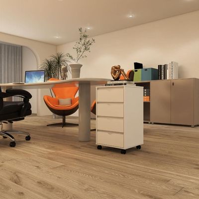 Gaveteiro Multiuso 4 Gavetas Com Rodizios Branco Branco