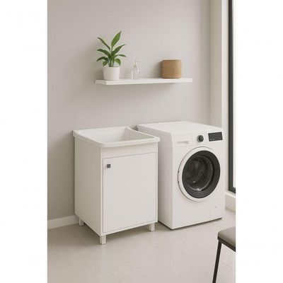 Gabinete De Mdf Com Tanque Astra 40 Litros Branco