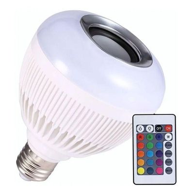 Sto391 - Lampada Led Musical Rgb Bluetooth Controle Remoto 8 Cores