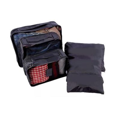 Organizador De Mala 6 Pçs Necessaire Viagem Bolsa Saco Preto