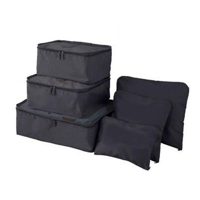 Organizador De Mala 6 Pçs Necessaire Viagem Bolsa Saco Preto