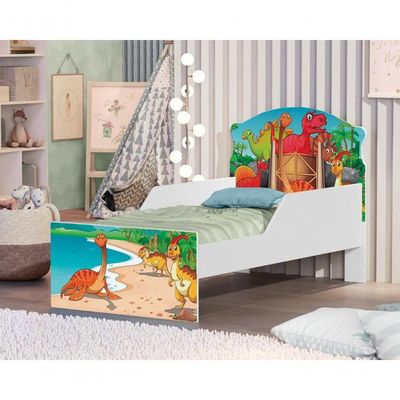 Mini Cama Jurassic Dinossauros Com Colchão