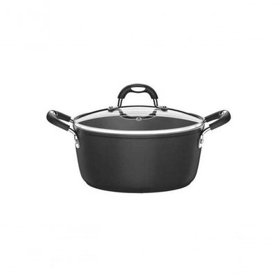Caçarola Tramontina Mônaco Induction Com Revestimento Antiaderente Starflon Premium Preto Com Tampa 20cm