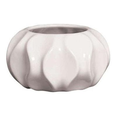 VASO CENTRO DE MESA CERÂMICA  23CM DECORAÇÃO ARRANJO