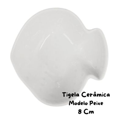 TIGELA CERAMICA PEIXE 8CM ENTRADA MOLHOS